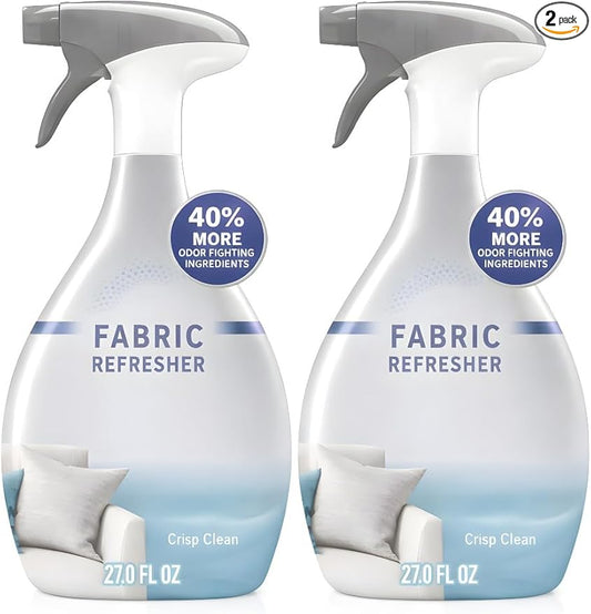 Fabric Spray Air Freshener, Odor-Fighting, Heavy Duty Crisp Clean, 27 Fl oz