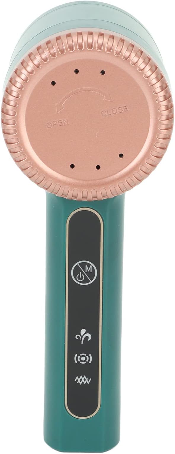 Electric Lint Shaver Rechargeable USB Portable Fabric Remover Bionic Honeycomb Net Cover 4 Gear Strength Adjustment Stainless Steel Cutter Head for Sweater Coat Home Use Green