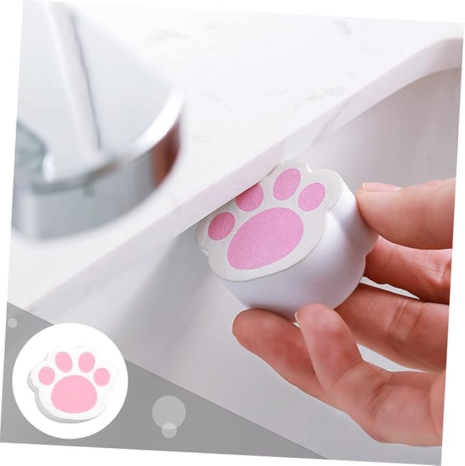 4pcs Cat Claw Mirror Cleaners Unique Adhesive Sponge Wipes for Glass and Bathroom Surfaces Easy to Use Durable and Cleaning Tools for Home Use
