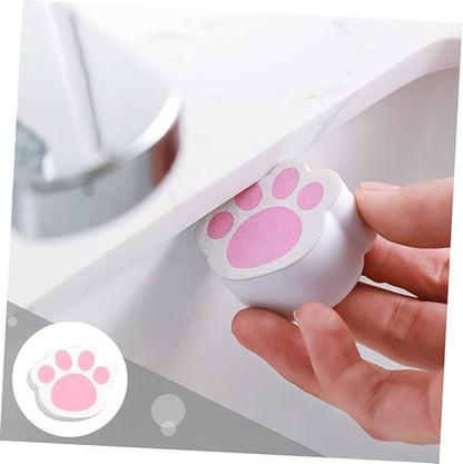 4pcs Cat Claw Mirror Cleaners Unique Adhesive Sponge Wipes for Glass and Bathroom Surfaces Easy to Use Durable and Cleaning Tools for Home Use