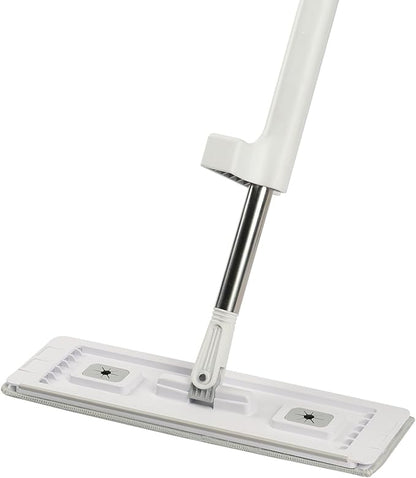 VEVOR Flat Mop, Self Wringing, Microfiber Floor Cleaner with 4 Reusable & Washable Pads for Dry & Wet Floor Cleaning, Microfiber Flat Mop with Stainless Steel Handle for Hardwood Laminate Tile Vinyl