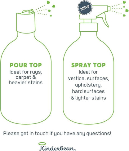Dog & Cat Urine Stain and Odor Eliminator for Carpet, Upholstery, Hard Floors - 2-Pack 32 oz., Grapefruit & Thyme Scent, Enzyme Bio-Active Formula with Squeeze and Spray Top
