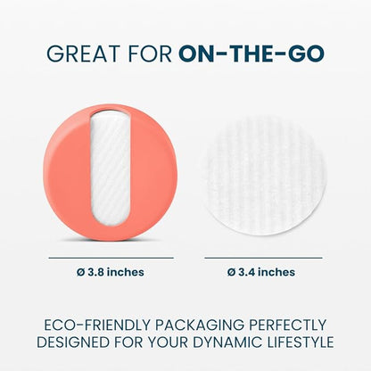 LastRound Reusable Makeup Remover Pads - 7 Washable Eco-Friendly Reusable Cotton Rounds for Face - Sustainable & Soft Cotton Face Pads for Facial Cleansing & Eye Makeup Removal - Travel Storage Case