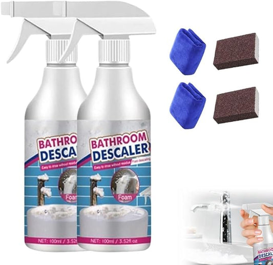 Bathroom Descaler Cleaner, 2025 Upgraded Multipurpose Stubborn Stains Cleaner, Bathroom Descaler Cleaners, Bathrooms Cleaning Foam Spray for Kitchen Bath Sink Glass (1) (2)