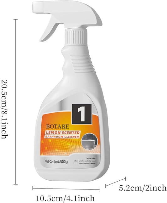 Bathroom Cleaner Spray - Removes Soap Scum, Hard Water Stains - All-Purpose Shower, Tub, Toilet, Tile, Sink and Fixtures Alternative - Fresh Scent, 17.9 oz (1-Bottle Pack with 1 Nozzles)