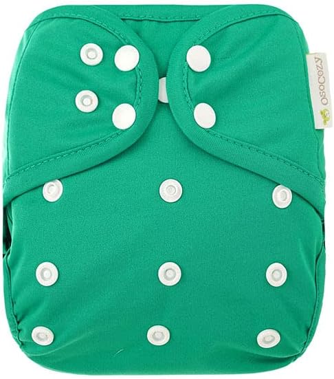 OsoCozy Newborn Reusable Cloth Diaper Covers - Adjustable Snap Fit & Double Leg Gussets for Baby Boys & Girls from 6-12 Pounds. Use with Prefold, Flat or Fitted Cloth Diapers or Snap-in Inserts