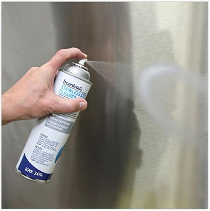 Boardwalk 347ACT Stainless Steel Cleaner & Polish, Lemon, 18oz Aerosol (Case of 12)