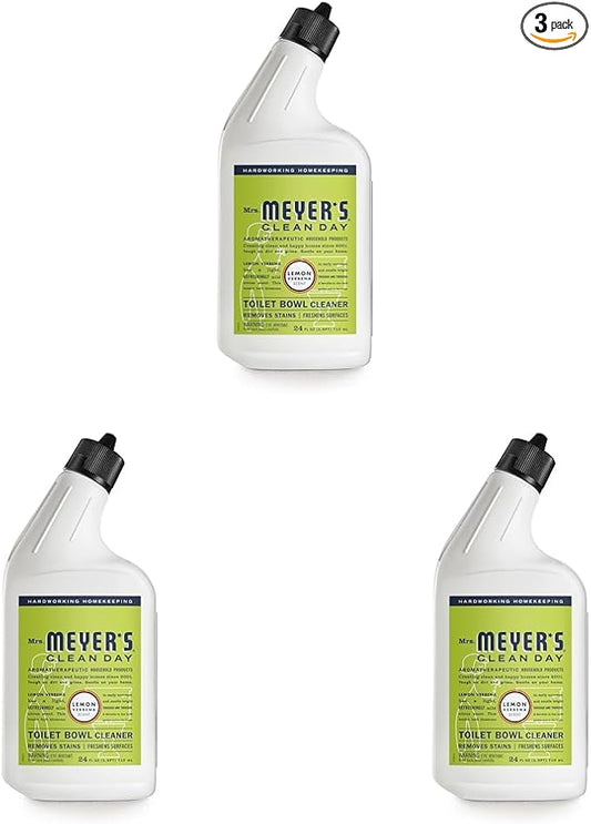 Mrs. MEYER'S CLEAN DAY Liquid Toilet Bowl Cleaner, Stain Removing, Lemon Verbena, 24 oz (Pack of 3)