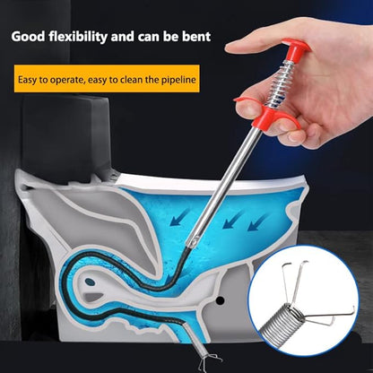 62"Drain Clog Remover Tool, Drain Cleaner Flexible Grabber Claw Reacher Tool with 4 Claws Bendable Hose Pick Up Reaching Assist Tool for Litter Pick, Home and Kitchen Sink, Drains, Toilet