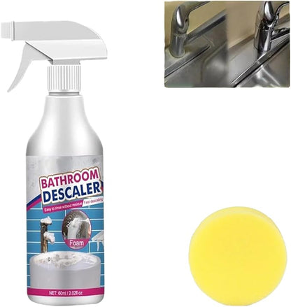 Bathroom Descaler Foam Cleaner Spray, Descaler Stubborn Stains Cleaner Foam Bathroom Toilet, 2024 New Foaming Bathroom Shower Bleach Cleaner Spray Foam Glass Cleaner for Kitchen Cleaning (1)