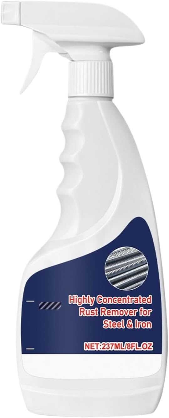 Rust Remover - Metal Cleaner | 237ML Rust Stain Eliminator For Steel Iron Aluminum, Car Bathroom Kitchen Oven Sink, Heavy Duty Solution, Easy Spray Application, Multi Use