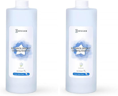 ECOVACS Multi-Surface Floor Cleaning Solution, Compatible with DEEBOT X11 OMNI Cyclone, X9 PRO OMNI, T80 OMNI, T50 PRO OMNI, N30 Series, N20 Series & all other Robot Vacuum Cleaners, 1L, (Pack of 2)