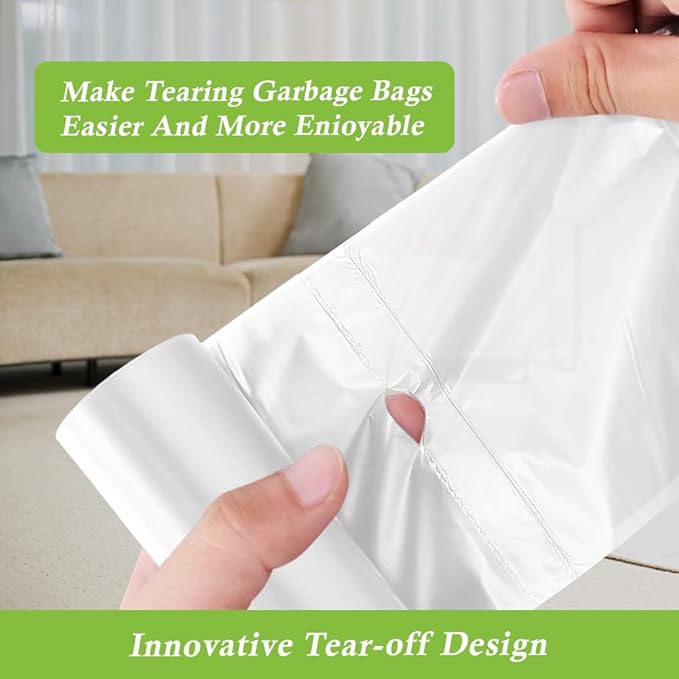 5 Gallon 180 Counts (fit 4.5-5.3 Gal) Small Strong Trash Bags Garbage Bags by RayPard, 18-20 Liter trash Bin Liners for Home Office Kitchen Bathroom Bedroom, 5 Gallon Bucket Liner, Clear