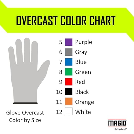 MAGID D-ROC ANSI A5 Heat-Resistant Silicone Coated Work Gloves, 96 Pairs, Size 8/Medium (GPD487)