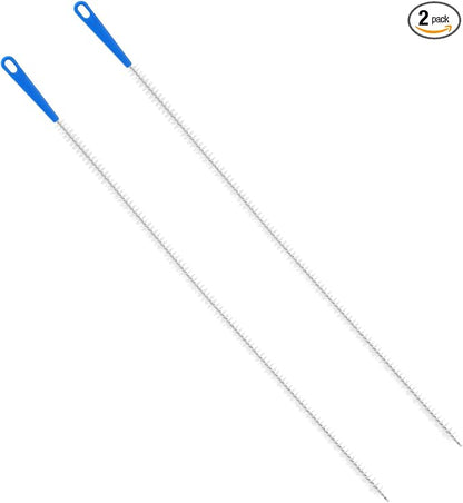 2pcs Sink Drain Cleaner Brush, 23.62 Inches Snake Cleaning Flexible Drain Brush, Long Pipe Drains Clog Remover Hair Cleaning Tool for Toilet, Kitchen Sink, Bathroom Tub, Shower, and Sewer