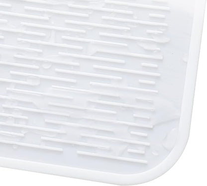 MicoYang Silicone Dish Drying Mat for Multiple Usage,Easy clean,Eco-friendly,Heat-resistant Silicone Mat for Kitchen Counter or Sink,Refrigerator or Drawer Liner White 3XL 28 inches x 18 inches