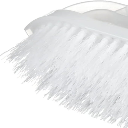 Iron Handle Multi-Purpose Cleaning Scrub Brush – Durable White Plastic Bristles, Comfortable Grip, Lightweight Household Tool for Kitchen, Bathroom, and More