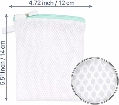 5 Pack Small Mesh Laundry Bags for Delicates (4.7 x 5.5 Inch), Mini Wash Bags for Laundry Pods, Socks & Underwear, Prevent Loss & Tangling, Reusable Foldable Washing Bags for Home & Travel
