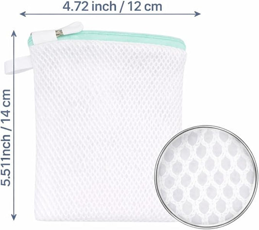 5 Pack Small Mesh Laundry Bags for Delicates (4.7 x 5.5 Inch), Mini Wash Bags for Laundry Pods, Socks & Underwear, Prevent Loss & Tangling, Reusable Foldable Washing Bags for Home & Travel