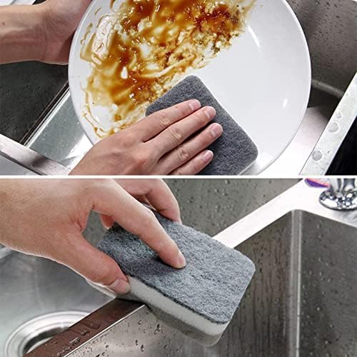 Sponge Individually Wrapped, Kitchen Dishwashing Sponges Bulk, Non Scratch Dishes Scouring Pad, Odor-Free Cleaning Sponge Wipes Scrubber Suitable for Travel Camping Apartments (800 Pack)