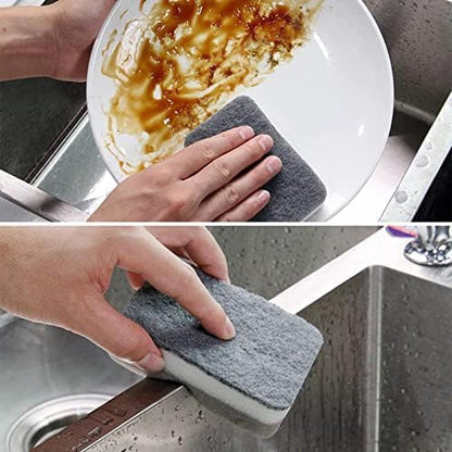 Sponge Individually Wrapped, Kitchen Dishwashing Sponges Bulk, Non Scratch Dishes Scouring Pad, Odor-Free Cleaning Sponge Wipes Scrubber Suitable for Travel Camping Apartments (800 Pack)