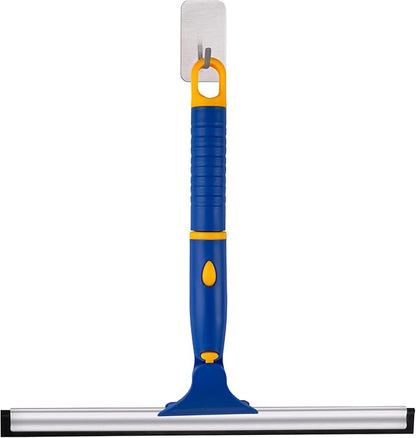 ITTAHO 10" Swivel Window Cleaning Squeegee, All-Purpose Anti-Slip Window Squeegee with 2 Blades, Window Cleaner Tool Bathroom Squeegee for Shower Doors, Tile Shower Walls，Mirrors,Car Windshields