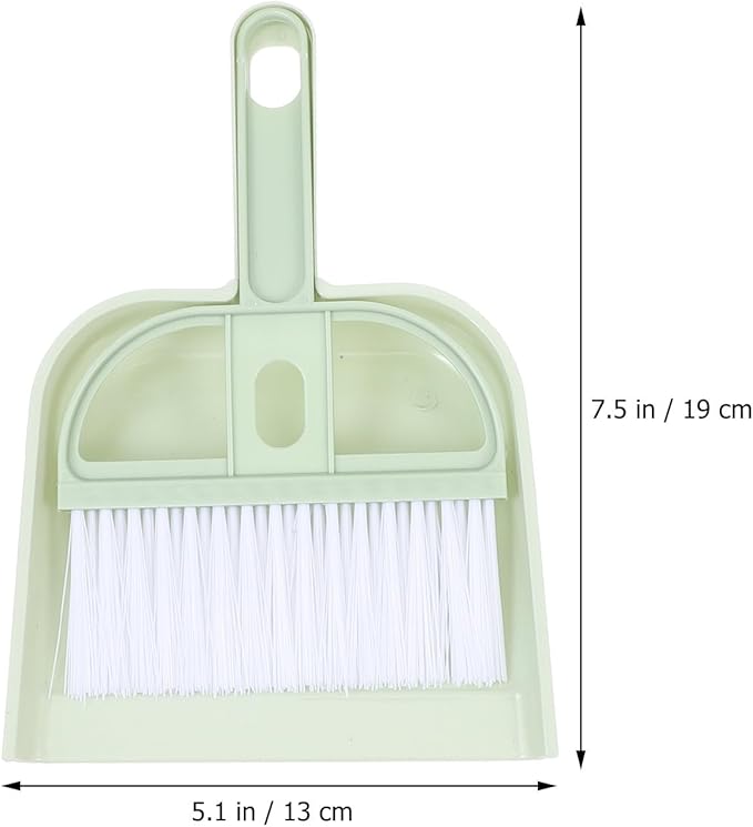 Mini Broom and Dustpan Set 6 Pack Compact Desktop Cleaning Tools with Ergonomic Handle for Household and Small Pet Cleanup