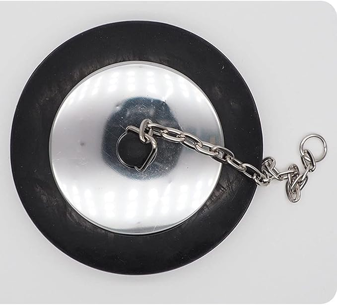 Rubber Tub Stopper With Chain Sink Strainer & Stopper Kitchen Barthroom Sink Drain Plug 1Pack Steel Garbage Disposal Plug