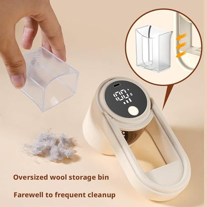 Rechargeable Fabric Shaver, Electric Lint Remover with 3-Speed LED Screen, Portable Fuzz Trimmer for Sweaters, Furniture, Blankets - Safe & Efficient Pilling Remover (Smart Gray)