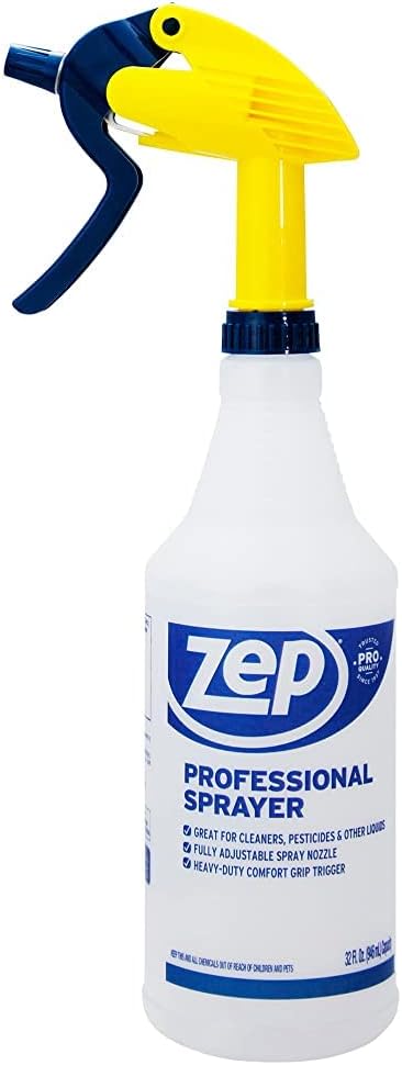 Zep Mold Stain and Mildew Stain Remover 1 Gal (Case of 4) Bleach Resistant Sprayer Bottles (Case of 12) - ZUMILDEW128 - Industrial-Strength Formula Quickly Cleans and Brightens