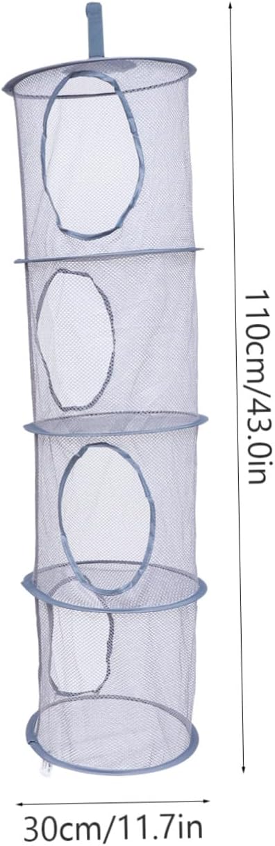 Unomor Hangable Mesh Baskets Laundry Dryer Home Organizer Toy Organizer Folding Storage