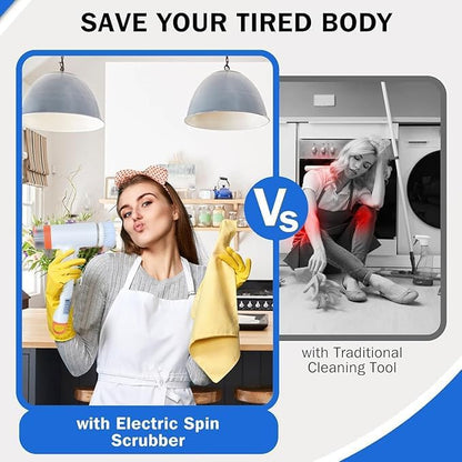 Can add Cleaning Cleaner ,Electric Spin Scrubber Handheld scrubbers for Cleaning， Electric Dishgun，Spin Brush for Cleaning Set，5 Replaceable Brush Heads Kitchen, Shower, Floor, Bathroom Turboscrub