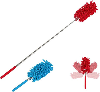 Maguu Long-Reach Washable Dusting Brush with Telescoping Pole,Retractable Extendable Flexible Microfiber Duster for Home Car and Office(Set of 3)