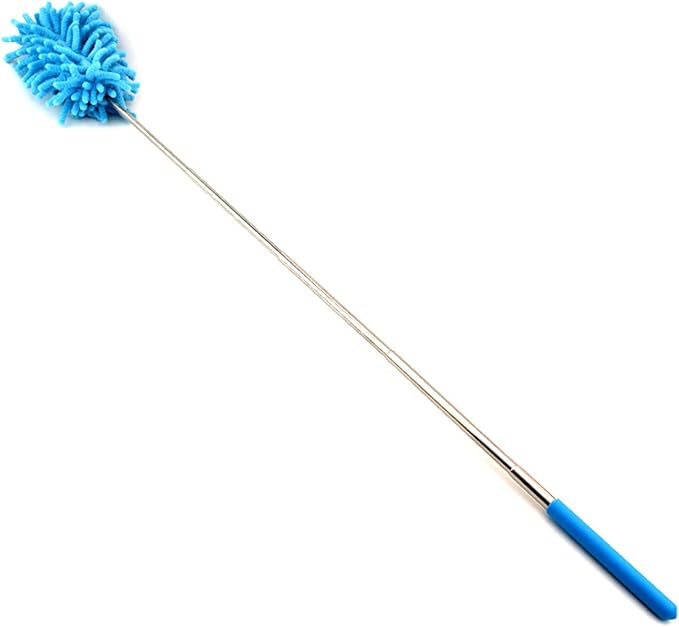 11'' to 31'' Extendable Telescoping Microfiber Duster Bendable Brush Washable Dusting Brush for Office Home Car