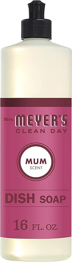 Mrs. MEYER'S Clean Day Liquid Dish Soap, Mum, 16 Fl Oz. (Pack of 3)