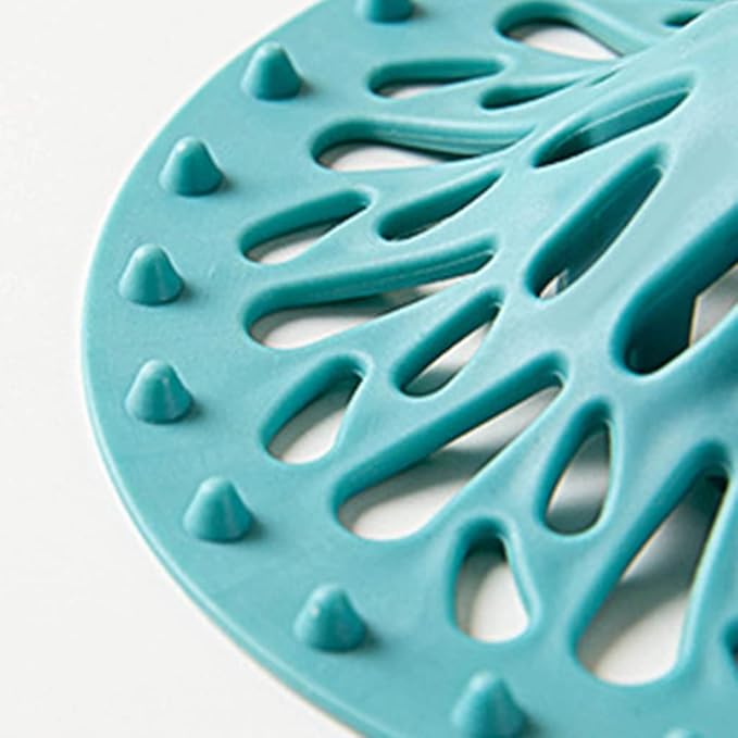 Guojiang Anti-Blocking Hair Catcher Hair Stopper Shower Floor Drain Covers Sink Strainer Filter Bathroom Kitchen Accessories Shower Hair Stopper for Shower Drain Sink Bathroom, Blue