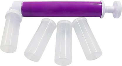 1 Kit Manual Cake Airbrush, Airbrush Pump Coloring Spray Gun 4 Pcs Tube, DIY Baking Tools Cake Decorating for Kitchen/Cakes Cupcakes Cookies and Desserts(Purple)