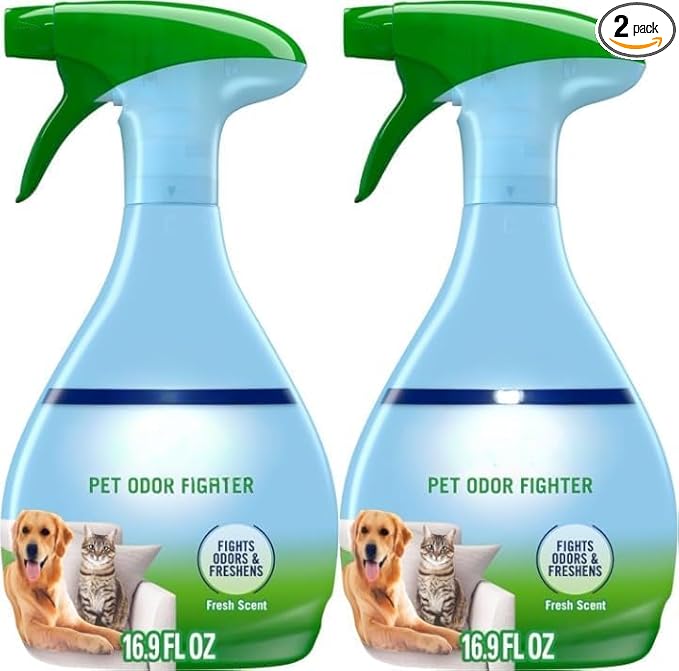 (Pack of 2)-F.e.b.r.e.z.e Pet Odor Fighter Air Freshener Fabric Spray, Fresh Scent, (16.9 oz x 2 = Total 33.8 oz)