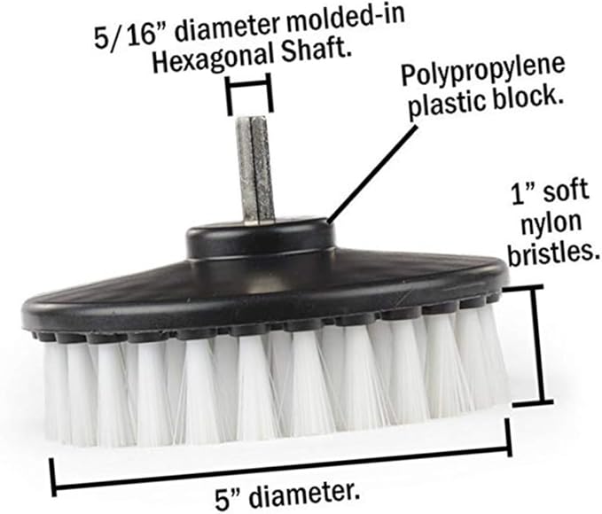 3pcs Drill Cleaning Brush for Upholstery Leather and Carpets Hollow Design Yellow for Efficient Household Cleaning