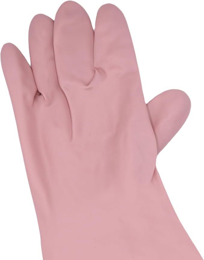 RARITYUS Household Kitchen Cleaning Gloves Waterproof Cotton Lined Dishwashing Non-Slip Long Cuff Gloves