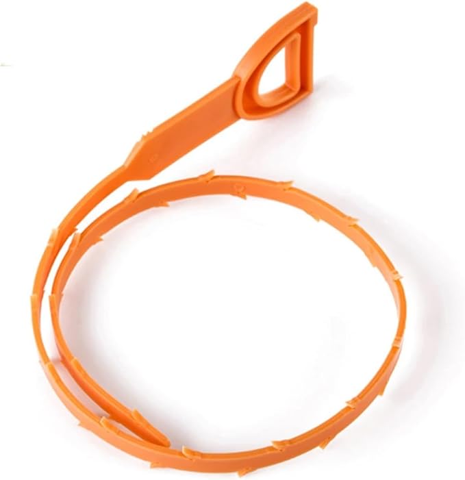 LeosHi Pipe Dredging Brush Bathroom Hair Sewer Sink Cleaning Brush Drain Cleaner Flexible Cleaner Clog Plug Hole Remover Tool (Size : 51cm Orange)