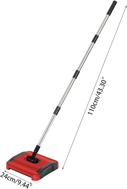 Efficient Sweeper Broom Rotating Brush Vacuum Cleaner Floor Sweeper Built-in Trash Can Carpet Sweeper Carpet Sweeper Broom Rotating Efficient Cleaning Brush Household Vacuum Cleaner Manual