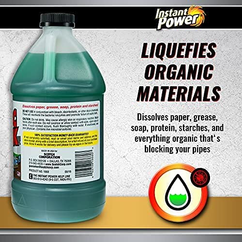 Instant Power Septic Shock – Septic Tank Treatment, Drain Cleaner Liquid Clog Remover for Septic System, Drain Defense for RVs – 67.6 Fl Oz 6 Pack