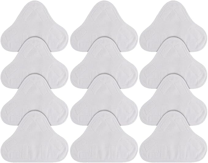 Sgizoku Microfiber Steam Mop Pad Replacement Compatible with H2O H20 Mop X5 Steam Steam Cleaners Washable & Reusable - 12 Pack