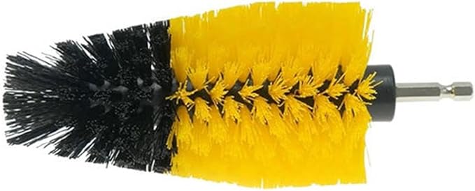 MagiDeal Car Wheel Cleaning Drill Brush Attachment Wheel Cleaner Brush Car Detailing Brush for Floor Mats Car Carpet, 17cm, Yellow