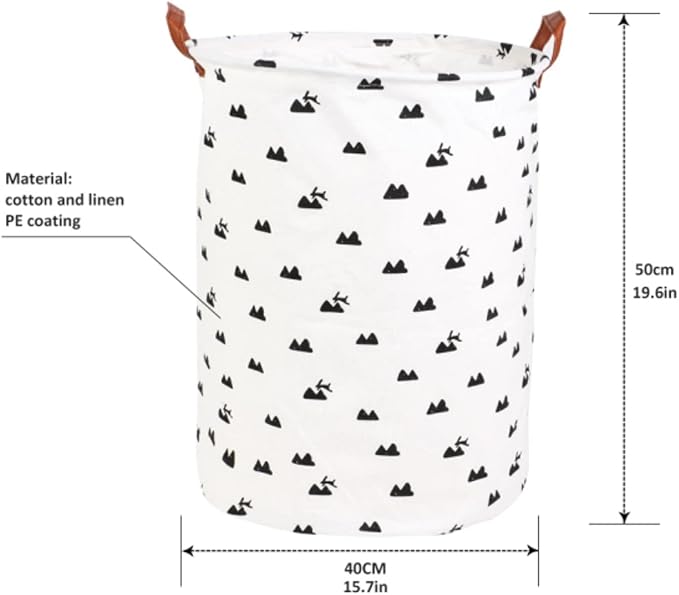 1PC Folding Laundry Basket Round Storage Bin Bag Large Hamper Collapsible Clothes Toy Basket Bucket Organizer Large Capacity