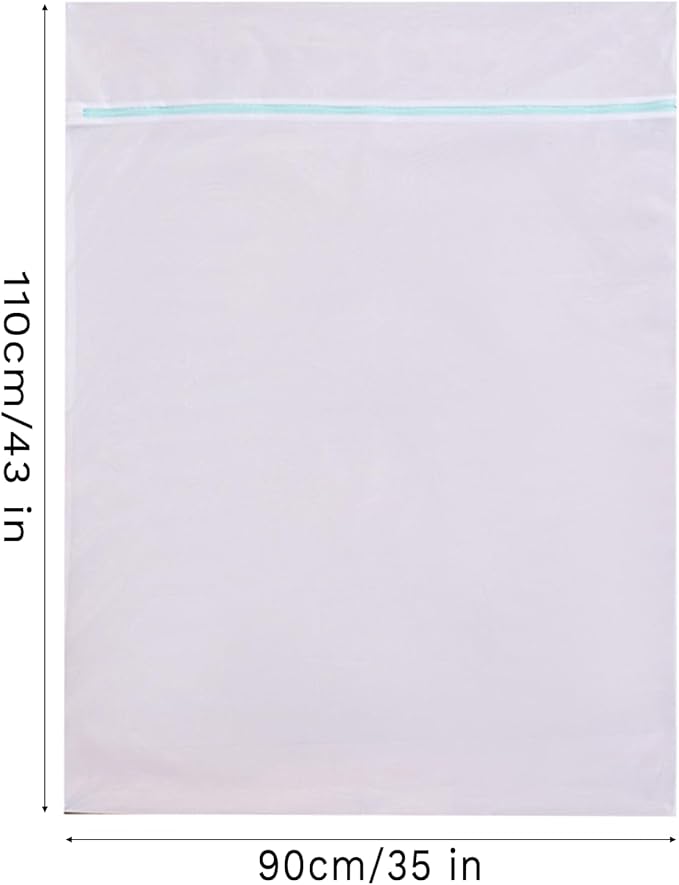 Mesh Laundry Bags for Delicates Large,35 x 43 in Garment Bag for Washing Machine,Laundry Bags for Travel Camp Blanket Sheet Cleaning Organizer Blue