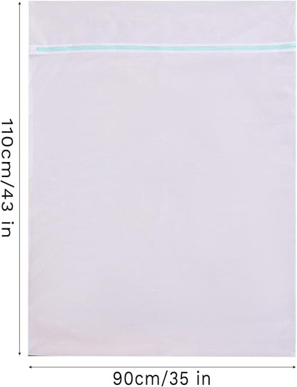 Mesh Laundry Bags for Delicates Large,35 x 43 in Garment Bag for Washing Machine,Laundry Bags for Travel Camp Blanket Sheet Cleaning Organizer Blue