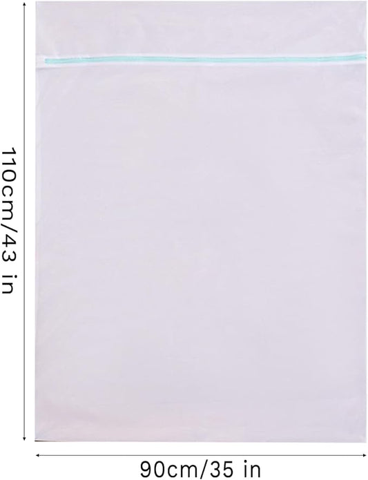 Mesh Laundry Bags for Delicates Large,35 x 43 in Garment Bag for Washing Machine,Laundry Bags for Travel Camp Blanket Sheet Cleaning Organizer Blue