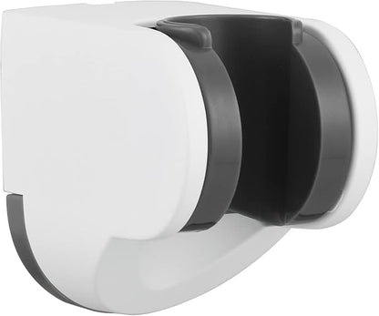 Tecmolog White Shower Bracket Wall Mount Plastic Shower Head Holder for Hand Held, ST01W